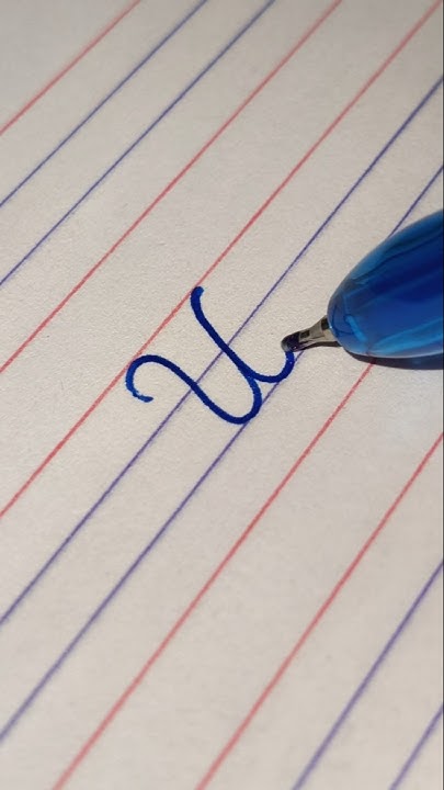 Lettering the capital letter 'U' in cursive. For all students ️ ️ ️ ️ ️