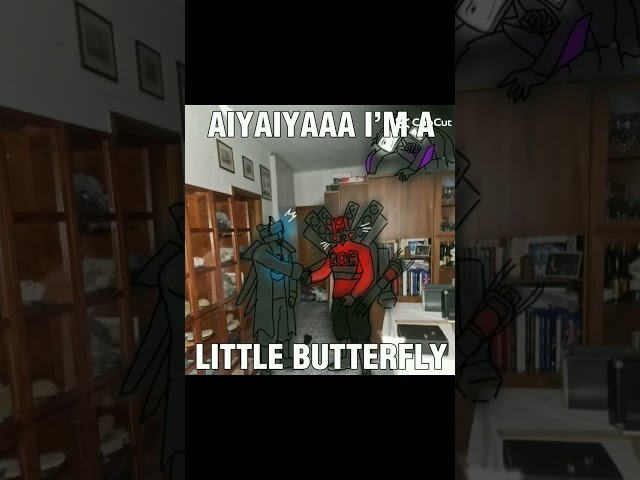 AIYAIYA I'M A LITTLE BUTTERFLY🦋 #capcut #edit #ibispaint #skibiditoilet #meme class=