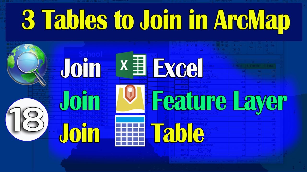 Join with 3 Different Table Types in ArcMap | Join Tables Explaine # ...