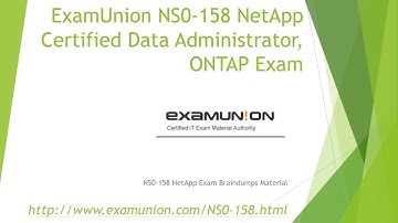 ExamUnion NS0-158 NetApp Certified Data Administrator,ONTAP Exam Questions,NS0-158 Exam Dumps