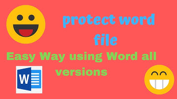 Protect Word file with password II Word 2019/16/13/10 all versions II Microsoft Word Tutorial