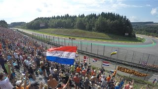 Fans at SPA MAX VERSTAPPEN GOPRO 4K GIMBAL on POLE