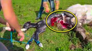 Pregnant Horse Lies To Give Birth Then Her Owners Are Shocked