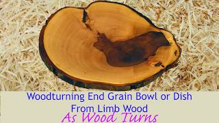 Woodturning End Grain Bowl or Dish From Limb Wood