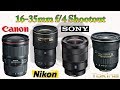 Four Lens MEGA SHOOTOUT!! Which is the best 16-35mm f/4 on a Sony E-mount camera?