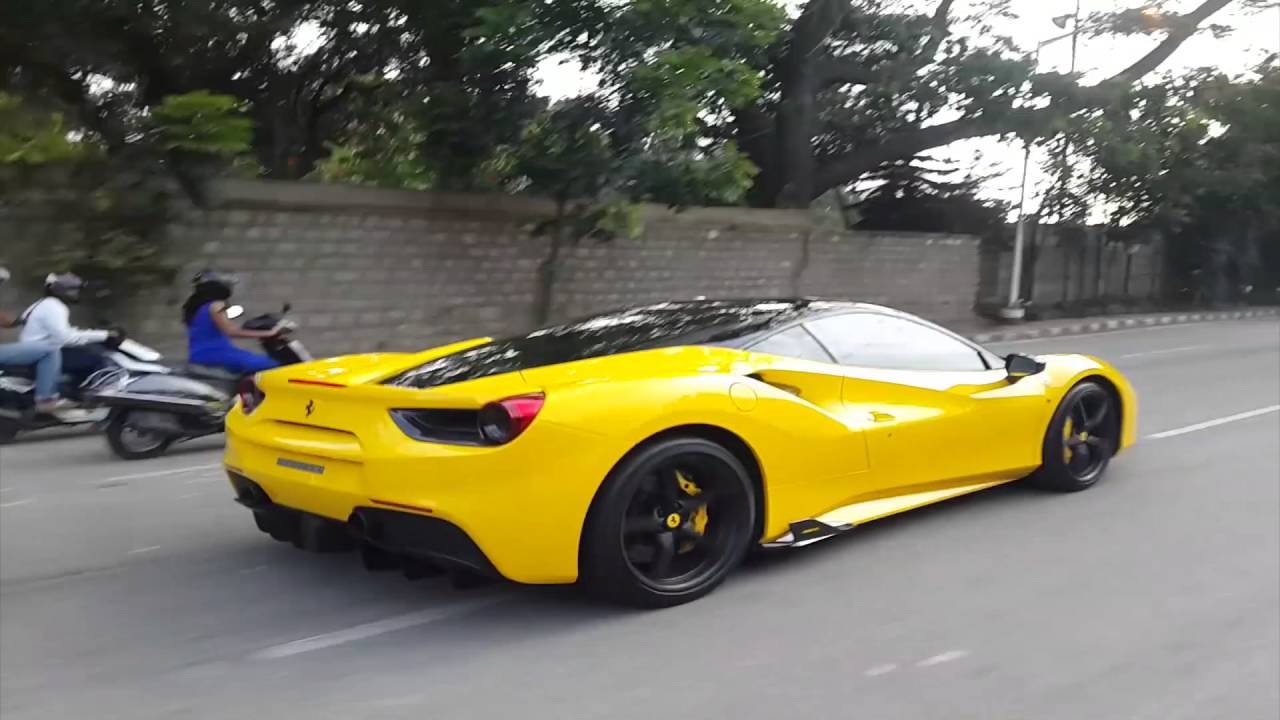 Supercars Bangalore Ferrari 488 Gtbgreen Lamborghini Gallardo India Specialeyellow Huracan