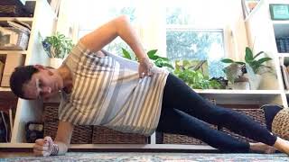 Side plank with split stance