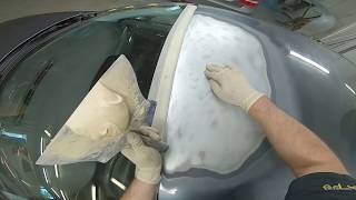 Body repair | Prep Roof / Ремонт крыши автомобиля видео