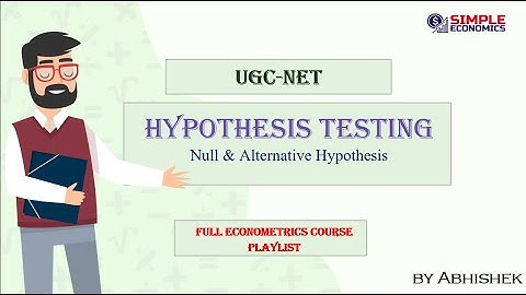 Hypothesis Testing Statistics  UGC Net Economics | Full Econometrics Course