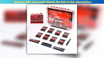 Geinxurn Impact Screwdriver Bits Set71pieces Case Storage Magnetic S2 Steel Multi Insert Power