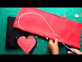 Cushion cover in Hindi, सुंदर तकिया कवर बनाने, Beautiful Heart shape pillow cutting