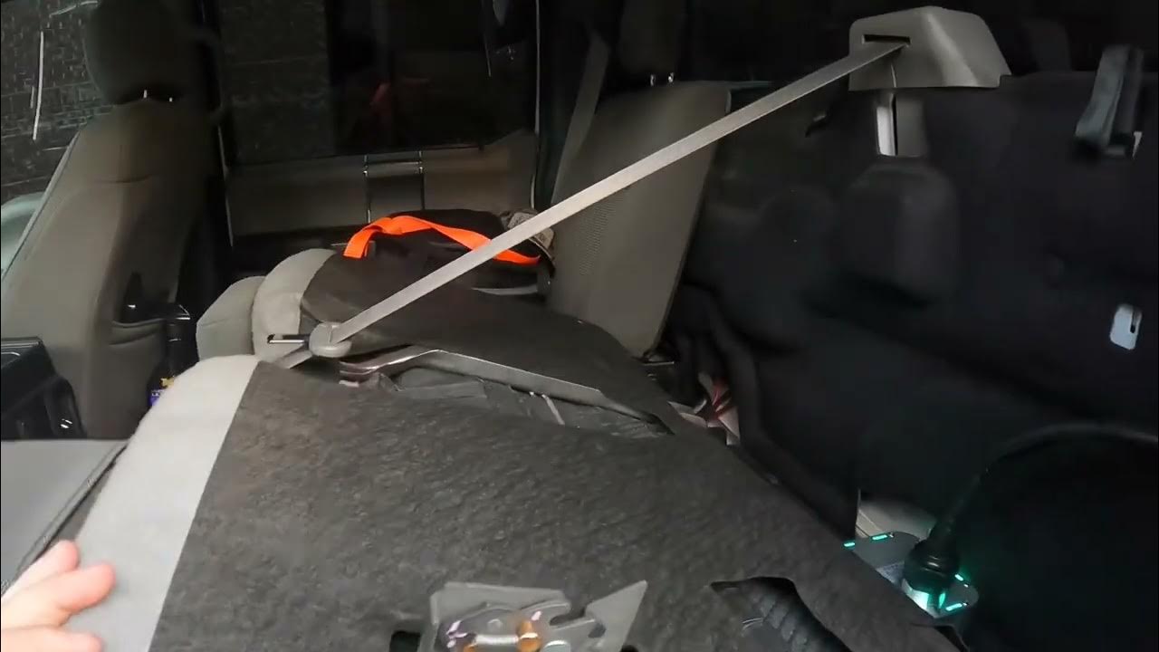 How to fold rear seat down in a newer F250 YouTube