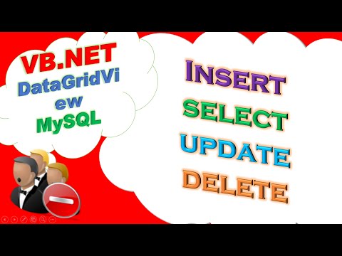 VB.net MySQL Database Ep.01 : DataGridView  - INSERT,SELECT,UPDATE,DELETE Full