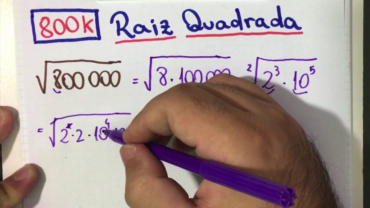 RAIZ QUADRADA (SIMPLIFICAÇÃO) 