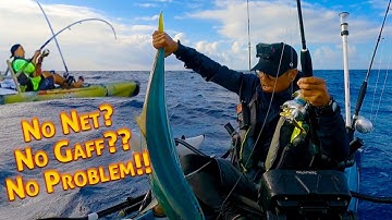 How to land BIG Fish without a Net/Gaff/Kage | Kayak Fishing with Friends PT 2