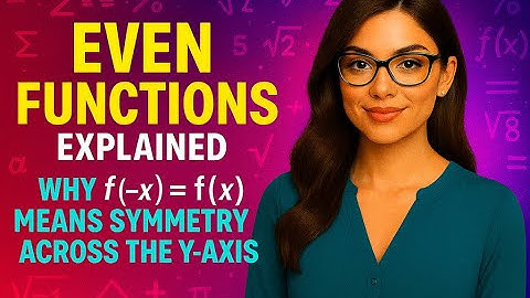 Even Functions Explained |  Why f(–x) = f(x) Means Symmetry Across the Y-Axis  | Limitless Math
