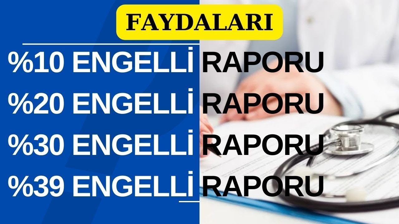 %40 Oran ALTINDA Engelli Raporu Hakları & İndirimleri
