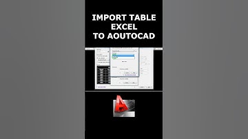 Import table excel to aitocad #shorts