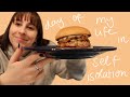 day of my life in self isolation  ft.  how I style my bangs, pork burgers, and cats