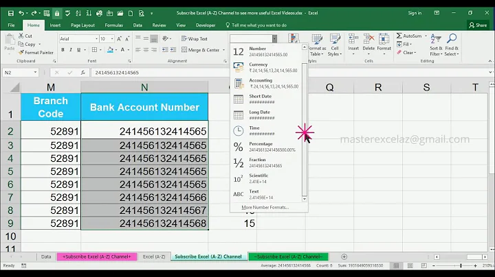 Enter 20 digits number | Basic Tips & Tricks in excel