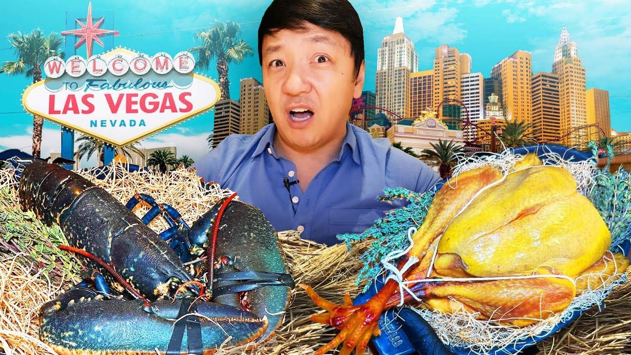 World’s MOST EXPENSIVE “Golden” Chicken & “Blue Lobster” Dinner at Fontainebleau Hotel in Las Vegas