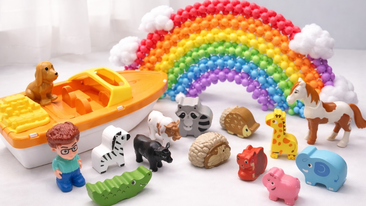 Ноїв ковчег | Тварини по двоє та веселка 🌈 | Християнська історія для дітей