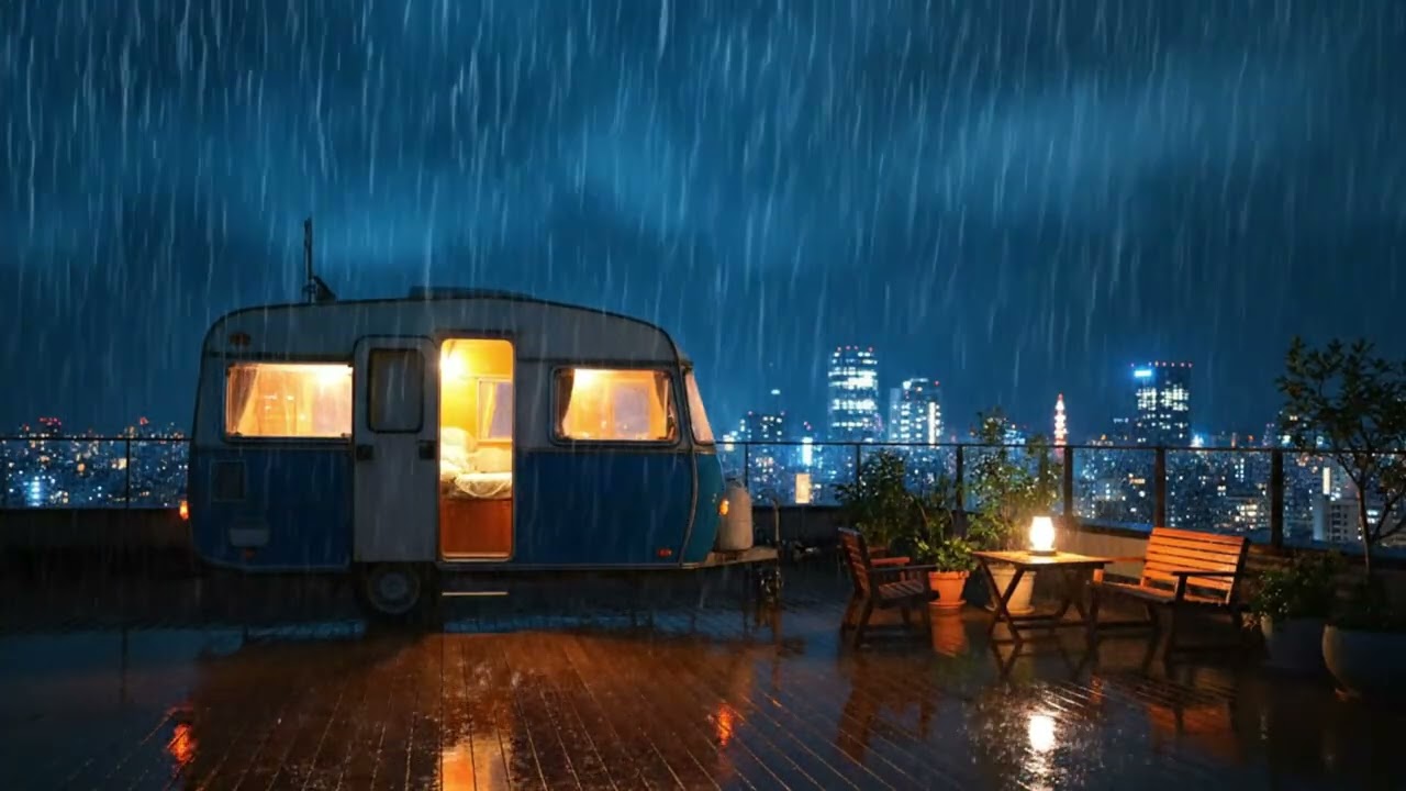 Cozy Rain Sounds Camper 🌧️💤 Lofi Chill Beats to Focus