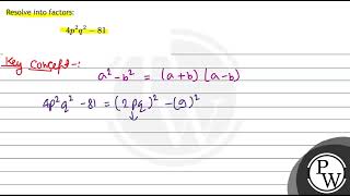 Resolve into factors: \[ 4 p^{2} q^{2}-81 \]