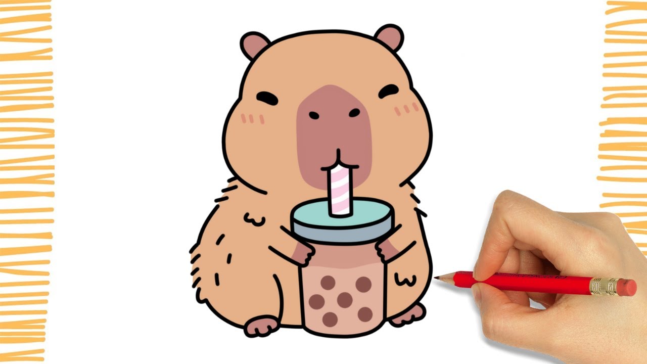 Como Desenhar uma CAPIVARA KAWAII I Fácil - YouTube