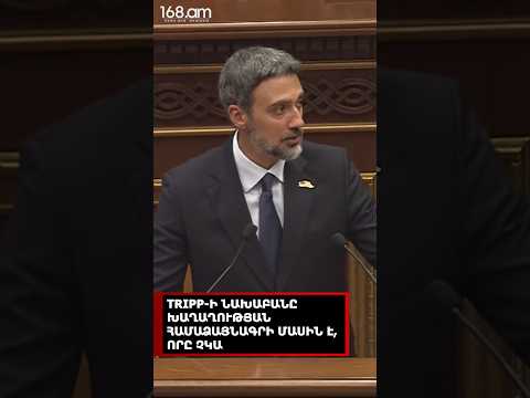 TRIPP-Ի ՆԱԽԱԲԱՆԸ ԽԱՂԱՂՈՒԹՅԱՆ ՀԱՄԱՁԱՅՆԱԳՐԻ ՄԱՍԻՆ Է, ՈՐԸ ՉԿԱ. ԱՐԱՄ ՎԱՐԴԵՎԱՆՅԱՆ