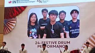 24 drum performance at inti 2026 chinese new year dinner.