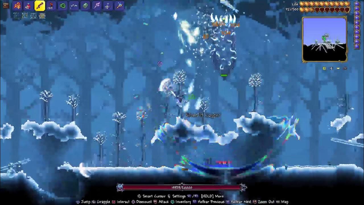 Terraria stream trying to defeat the moonlord and gather stardust