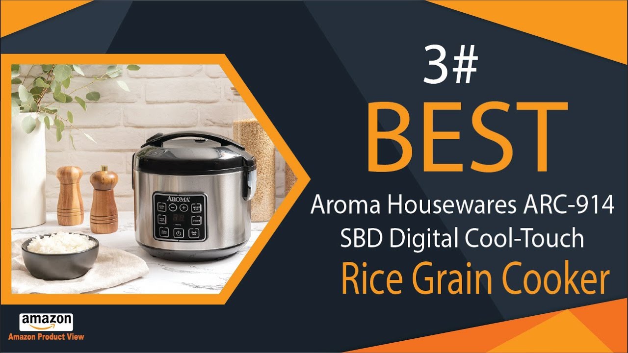  Aroma Housewares 8-Cup (Cooked) (4-Cup UNCOOKED) Cool Touch Rice  Cooker (ARC-914S): Home & Kitchen