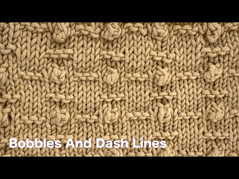 Bobbles And Dash Lines | Bobble Stitch Pattern