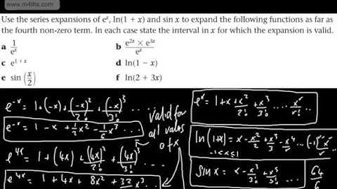 Futher Pure 2 FP2 Maclaurin Series 6 Manipulating Standard Results
