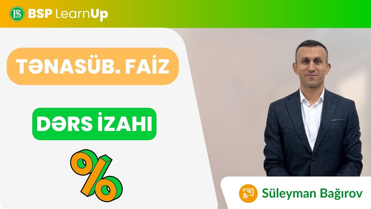 Tənasüb. Faiz. Dərs izahı