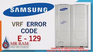 Samsung VRF Error code E-129(English)