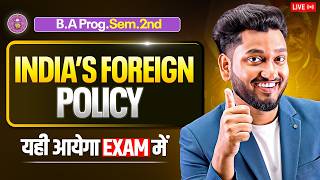 India’s Foreign Policy B.A Prog. Semester 2nd Most Important Questions With Answer
