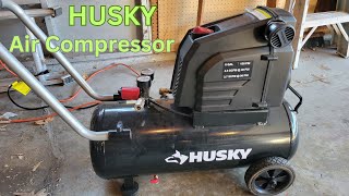 How To Use Husky 8 gallon Air Compressor #husky #aircompressor