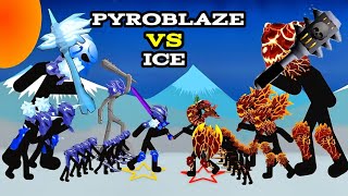 Who Will Win? PYROBLAZE VS ICE | FIRE GRIFFON, ICE PRINCE, FINAL BOSS ICE - STICK WAR LEGACY screenshot 5