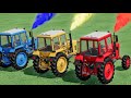 Mini Tractors with Colors - CRAZY GIANT EXHAUST with Colors - Farming Simulator 22