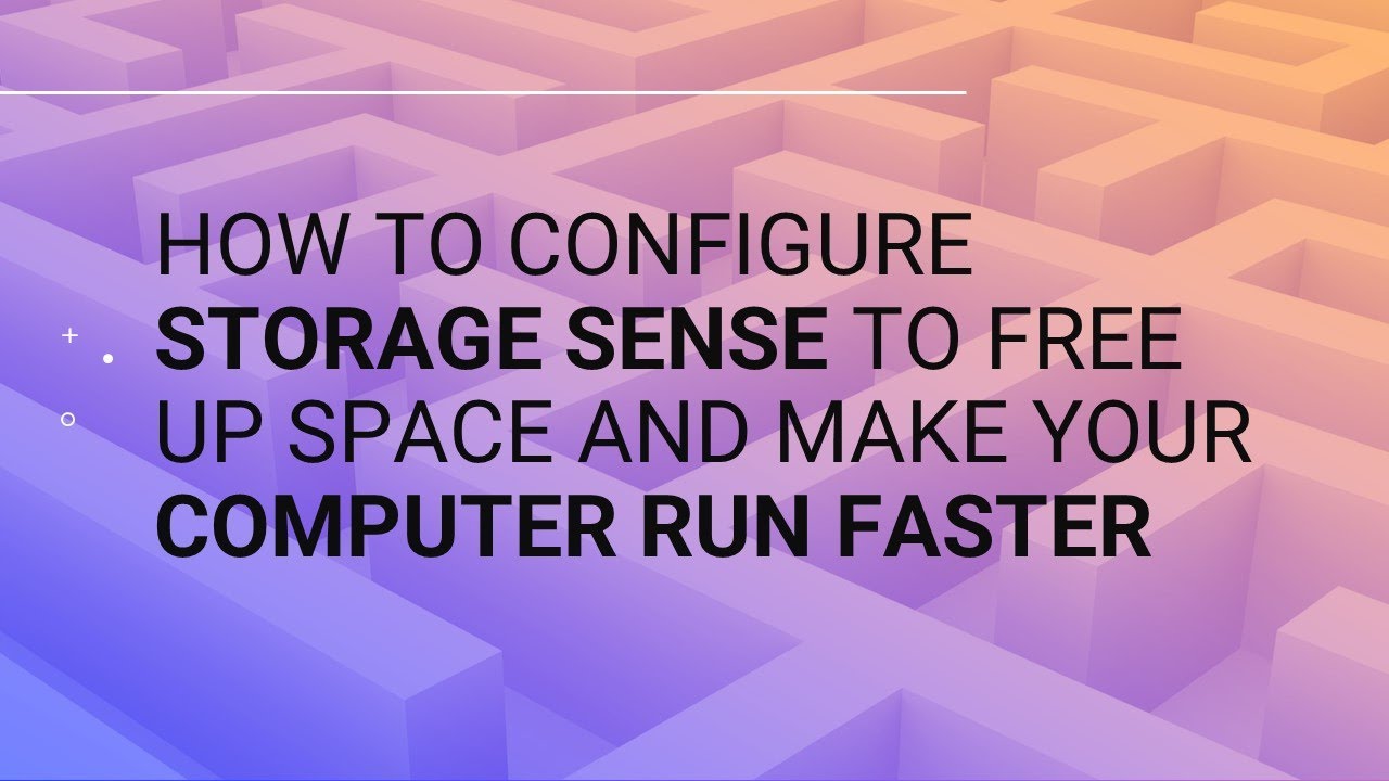 How to configure Storage Sense to free up space and make your computer