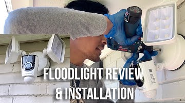 AMCREST SmartHome 1080P Floodlight Camera Installation ASH26-W and REVIEW