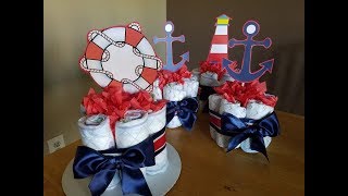 Diaper Centerpieces (nautical theme)