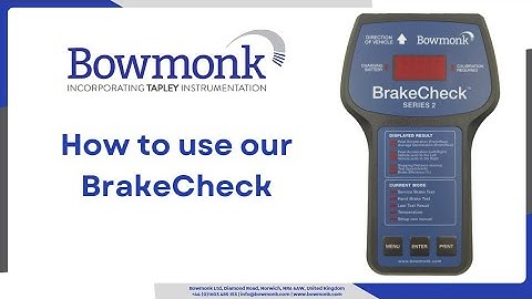How to use our BrakeCheck decelerometer (Electronic Brake Tester)