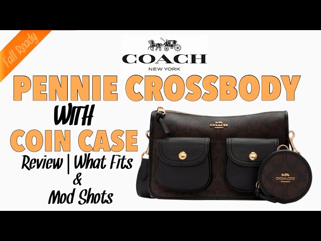 Coach Pennie Crossbody With Coin Case With Signature Canvas Detail