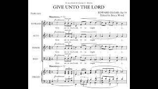 Edward Elgar - Give unto the Lord (score video)