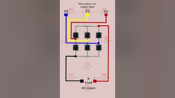 Three Phase Bridge Rectifier Circuit | Three Phase Rectifier Using 6 Diodes #electronic