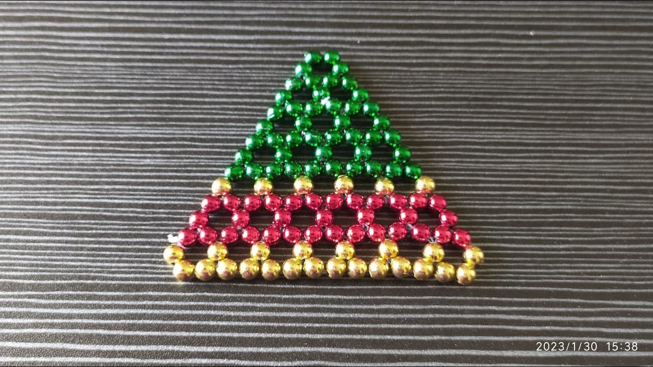 beaded Khaan | चैत्रांगण रांगोळी मधील मोत्याने विणलेला खण #ChaitranganRangoli #DIY#PearlCraft