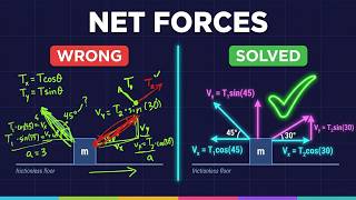 How to Split Forces into Vectors and find Net Forces